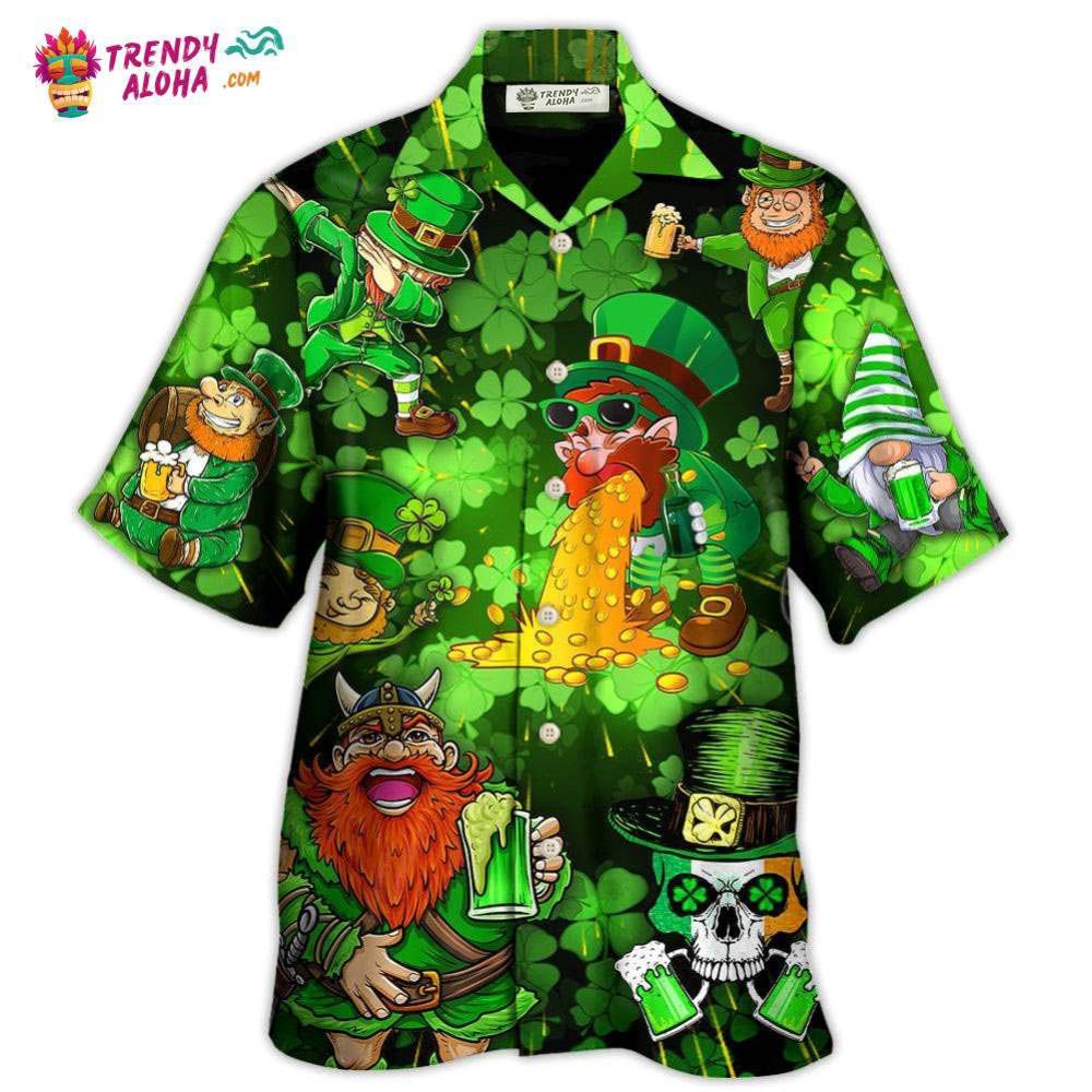 Irish Beer St Patrick’S Day Viking Skull Leprechaun Gnome Hawaiian Shirt – Trendy Aloha