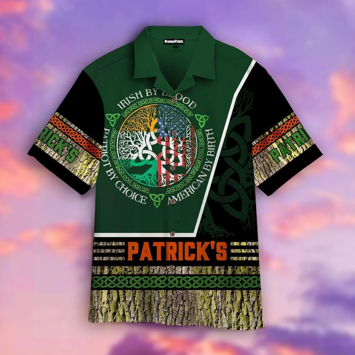 Irish Blood American St Patrick’s Day Trendy Hawaiian Shirt For