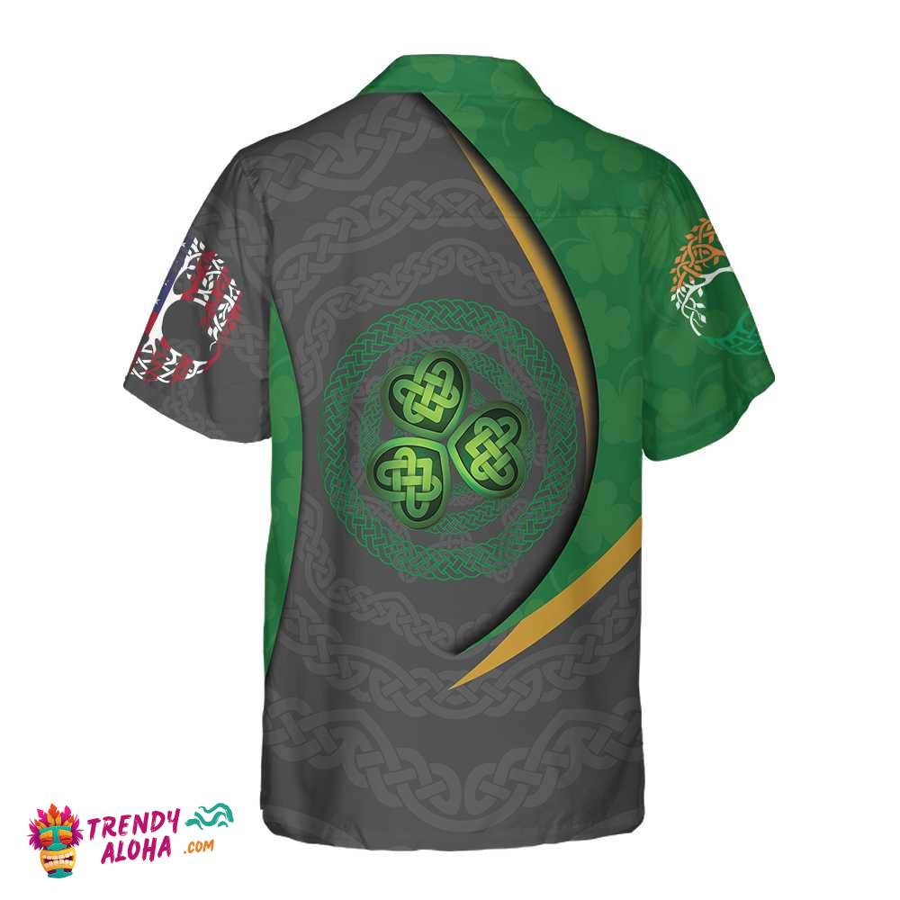 Irish By Blood American By Birth Hawaiian Shirt, St. Patricks Day Shirt, Cool St Patrick’s Day Gift