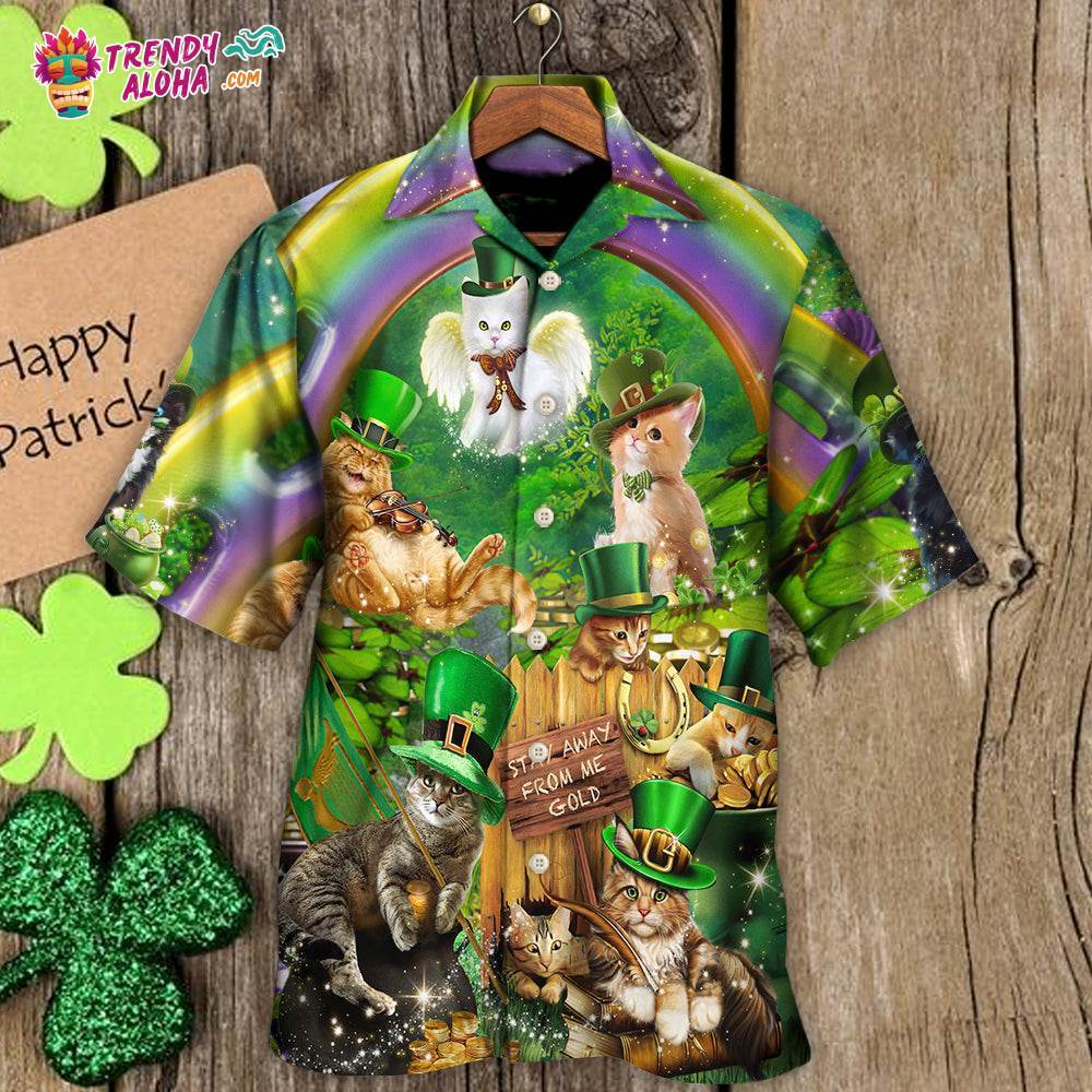 Irish Cat Happy St Patrick’S Day Hawaiian Shirt – Trendy Aloha