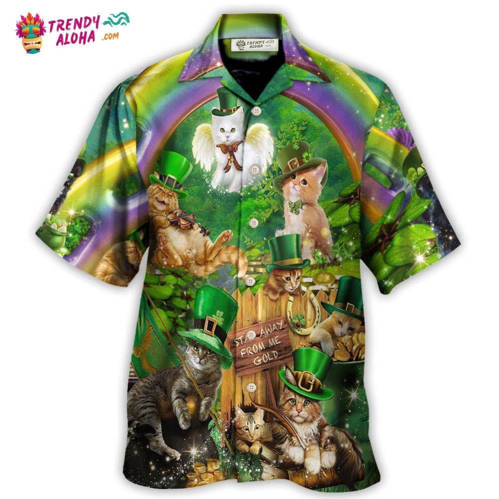 Irish Cat Happy St Patrick’S Day Hawaiian Shirt – Trendy Aloha