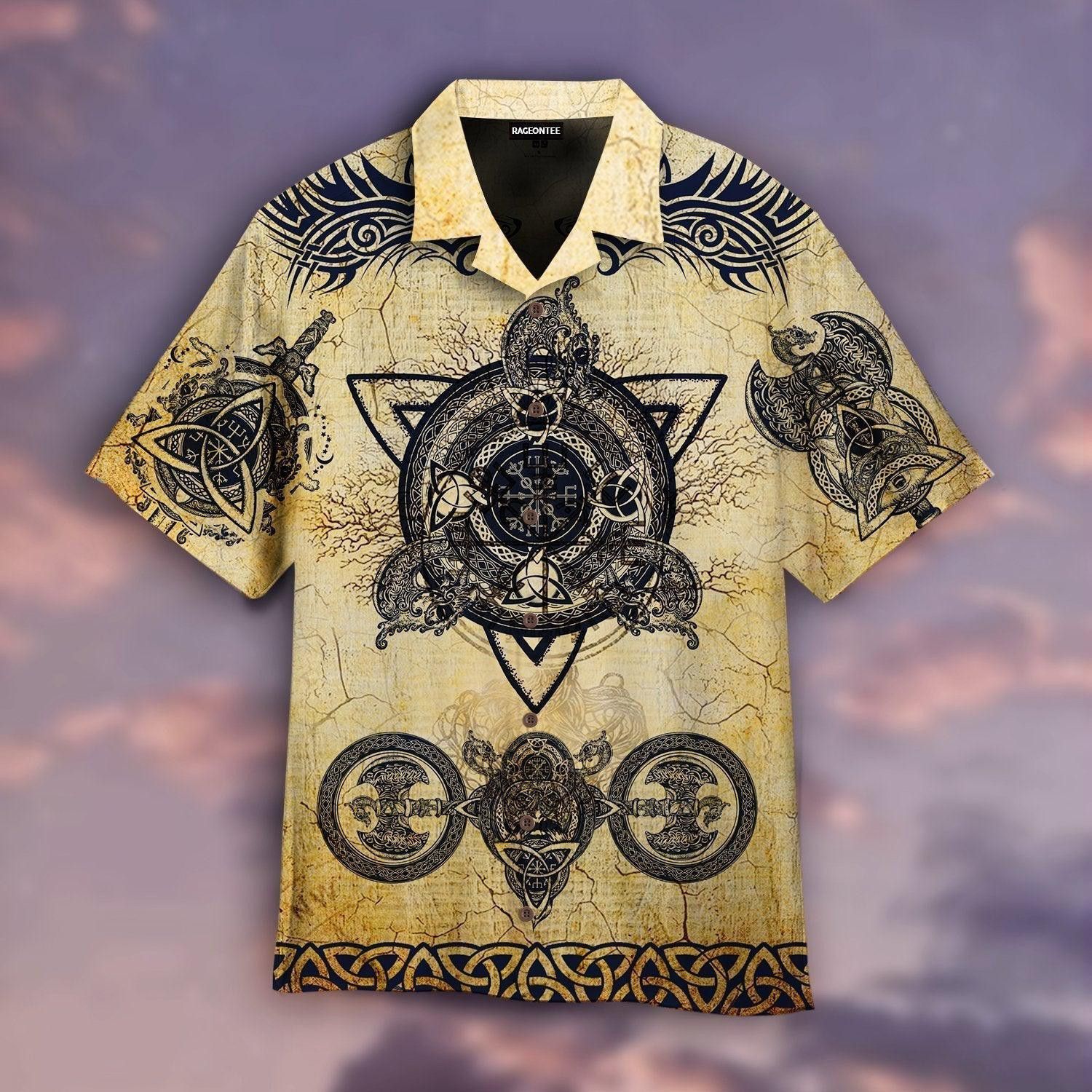 Irish Celtic Dragon Viking Trendy Hawaiian Shirt For