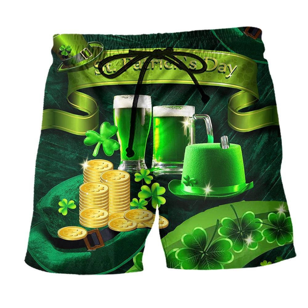Irish Happy Saint Patrick’s Day 17 March Green Trendy Aloha Hawaiian Beach Shorts Irish Happy Saint Patrick’s Day 17 March Green Trendy Aloha Hawaiian Beach Shorts