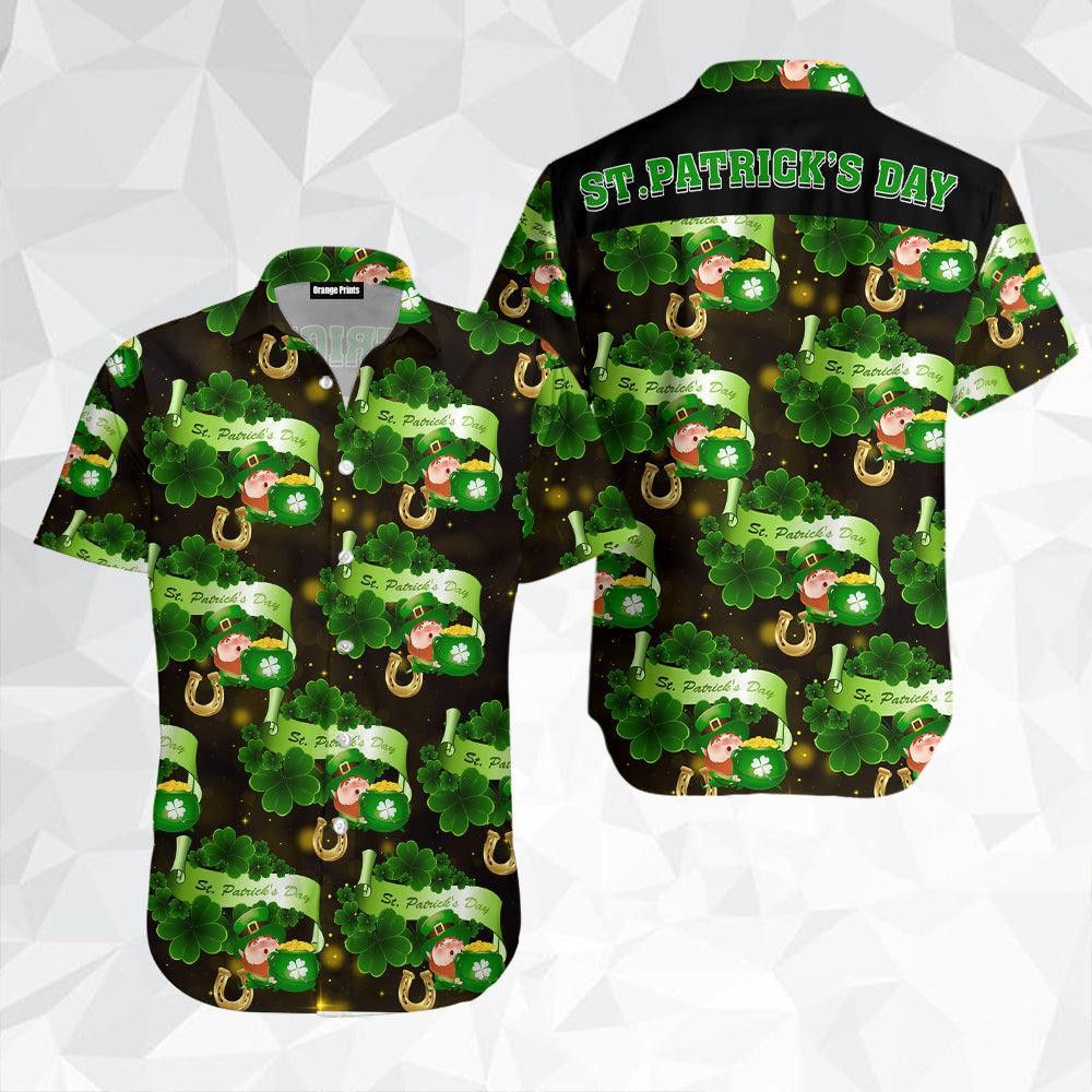 Irish Leprechaun St Patricks Day Trendy Hawaiian Shirt For