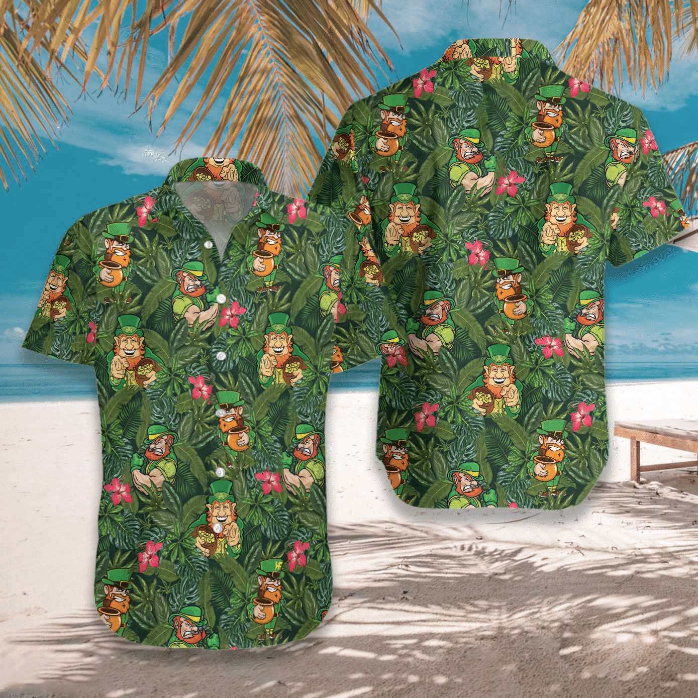 Irish Leprechaun Tropical Hawaiian Shirts Aloha Hawaii Shirt Aloha Shirt For Summer