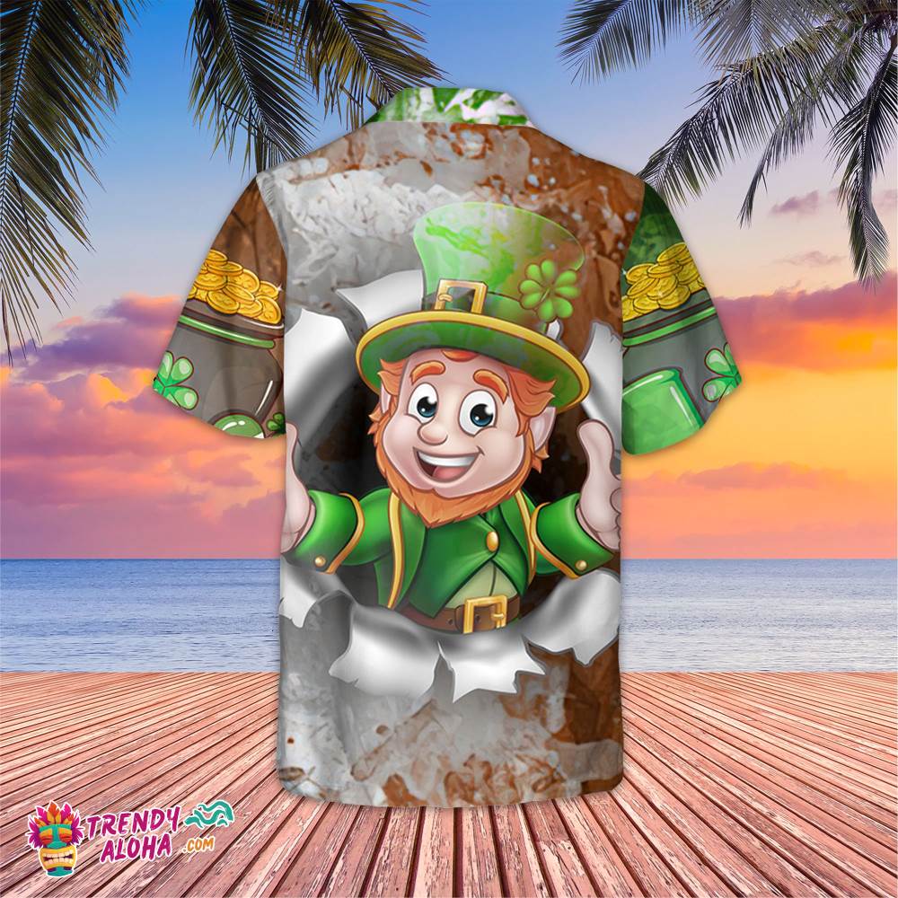 Irish Patrick Grunge Hawaiian Shirt St. Paddy’s Holiday, Aloha Beach Shirt Hawaii Shirt, Irish Shamrock Hawaiian Shirt