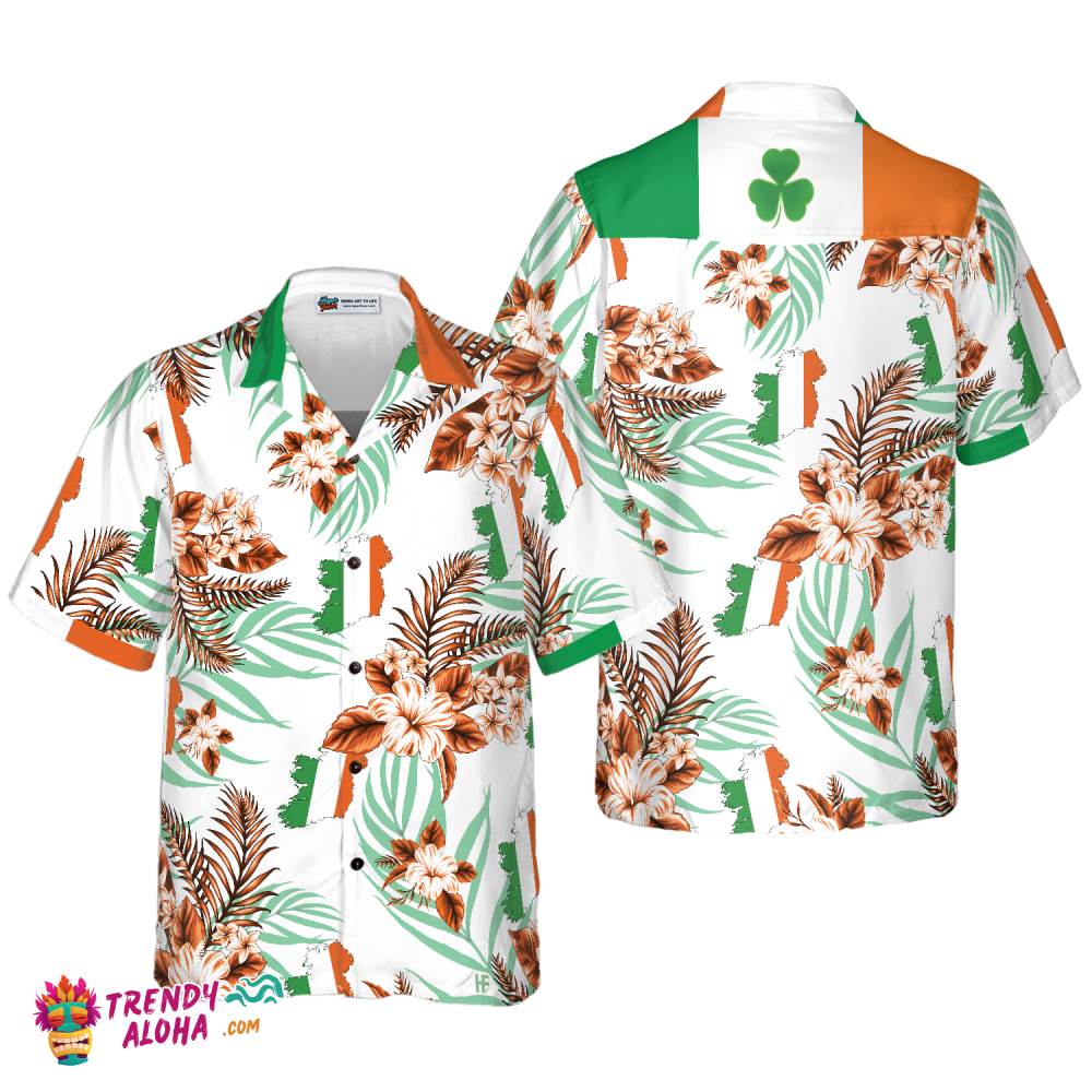 Irish People Proud Ireland Shamrock Hawaiian Shirt Irish People Proud Ireland Shamrock Hawaiian Shirt