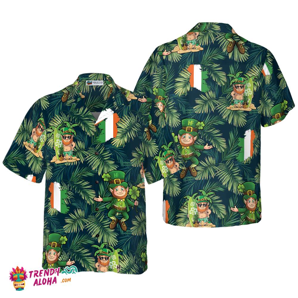 Irish People Proud Leprechaun Tropical Hawaiian Shirt Irish People Proud Leprechaun Tropical Hawaiian Shirt