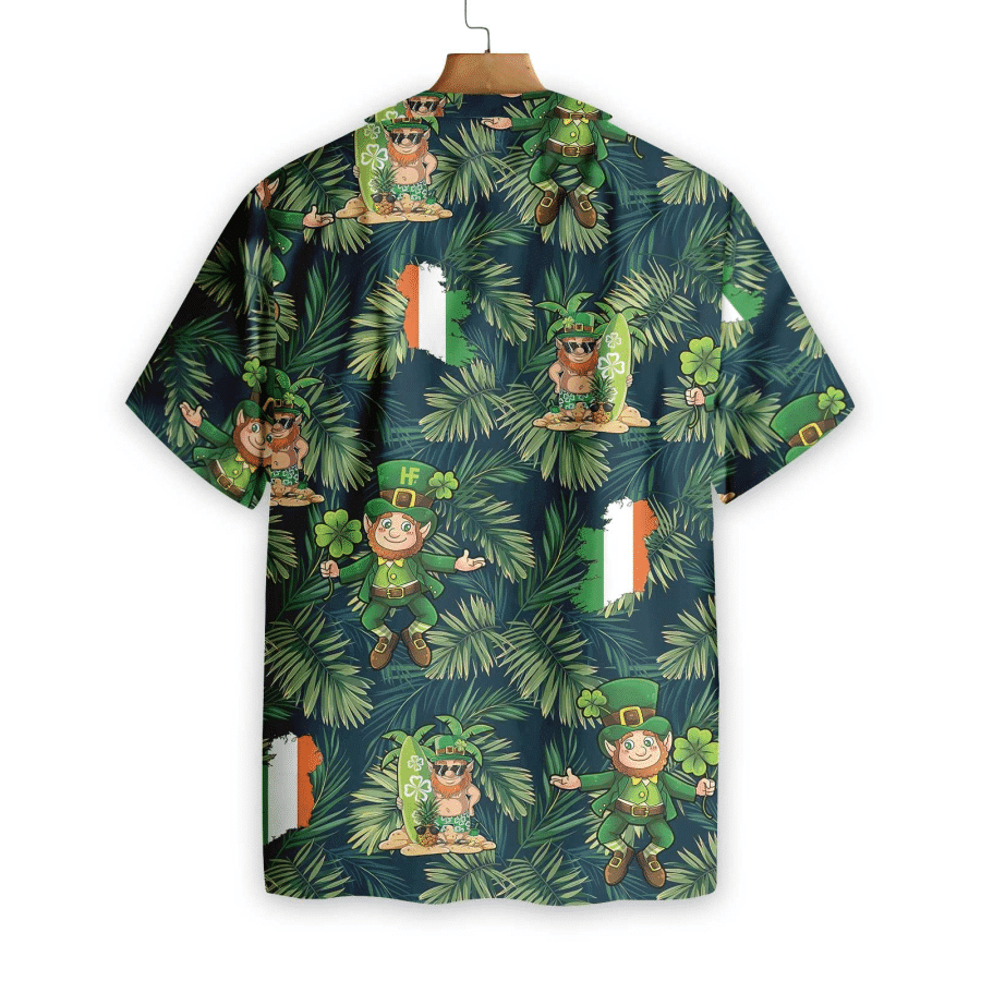 Irish People Proud Leprechaun Tropical Short Sleeve Hawaiian Shirts