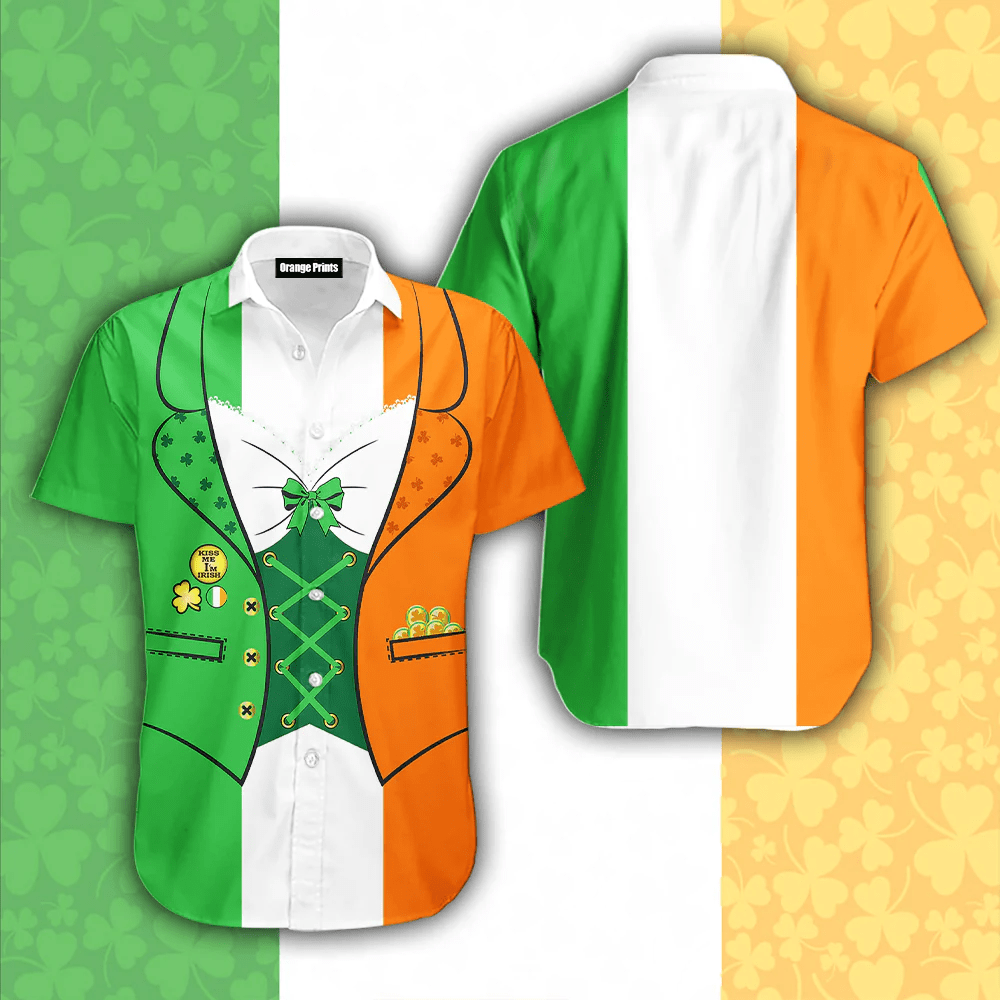 Irish Saint Patrick Day Costume Hawaiian Shirt For