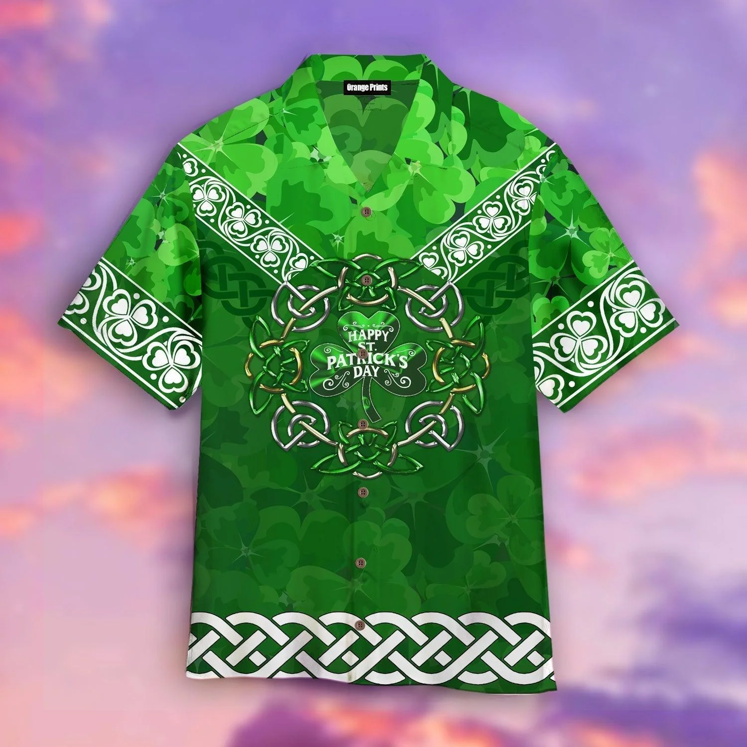 Irish Shamrock St Patrick Day Trendy Hawaiian Shirt For