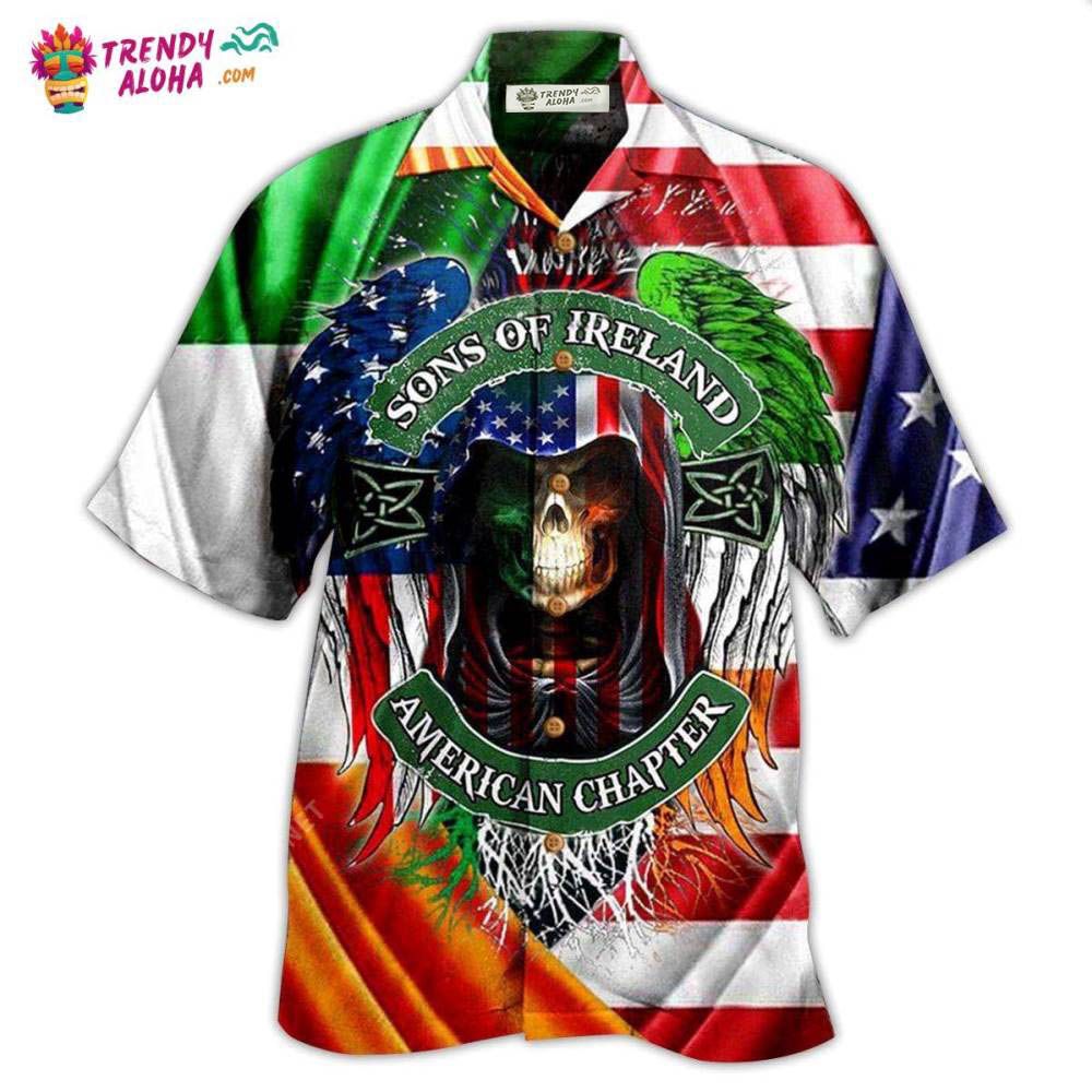 Irish Son Of Ireland American Chapter Saint Patricks Day Hawaiian Shirt – Trendy Aloha