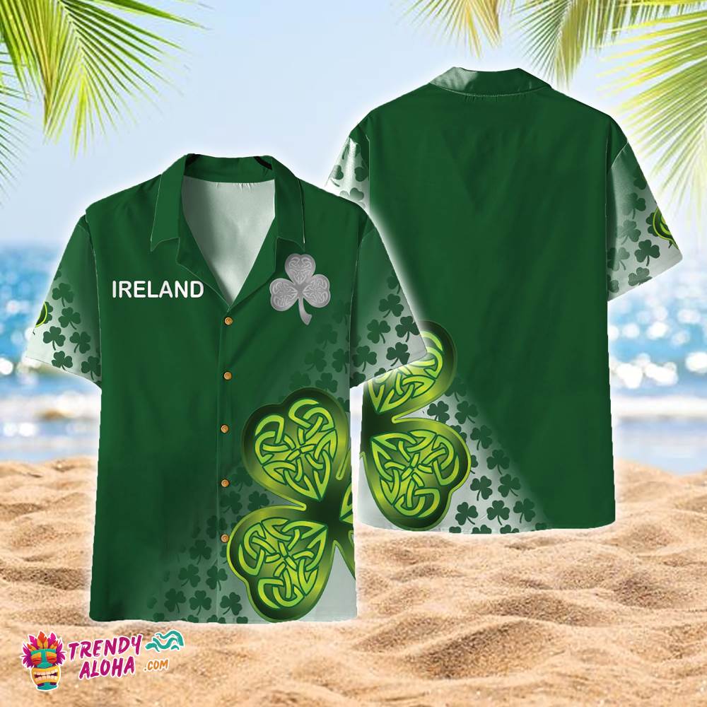 Irish St Patricks Day Aloha Hawaiian Aloha Beach Shirt