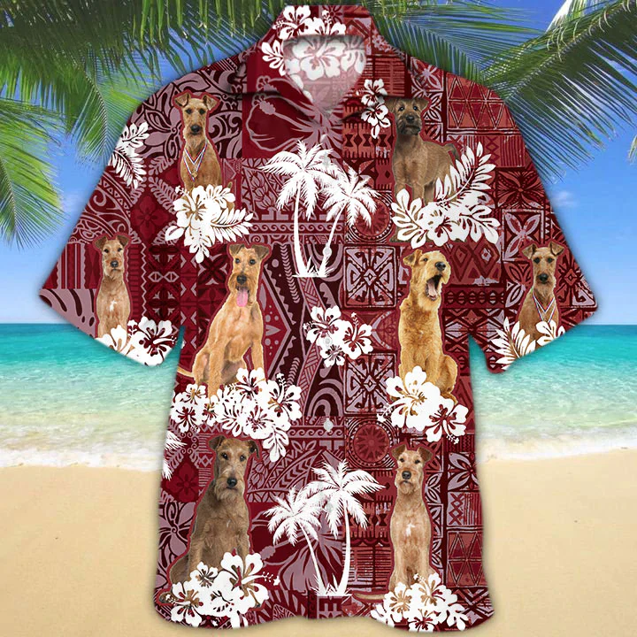 Irish Terrier Red Trendy Hawaiian Shirt, Gift For Dog Lover Shirts, Men’s Trendy Hawaiian Shirt, Summer Hawaiian Aloha Shirt Irish Terrier Red Trendy Hawaiian Shirt, Gift For Dog Lover Shirts, Men’s Trendy Hawaiian Shirt, Summer Hawaiian Aloha Shirt