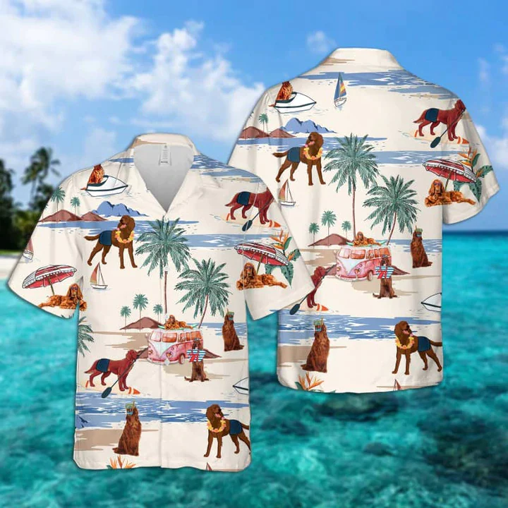 Irish Terrier Summer Beach Trendy Hawaiian Shirt, Trendy Hawaiian Shirts For Men Women Short Sleeve Aloha Beach Shirt Irish Terrier Summer Beach Trendy Hawaiian Shirt, Trendy Hawaiian Shirts For Men Women Short Sleeve Aloha Beach Shirt