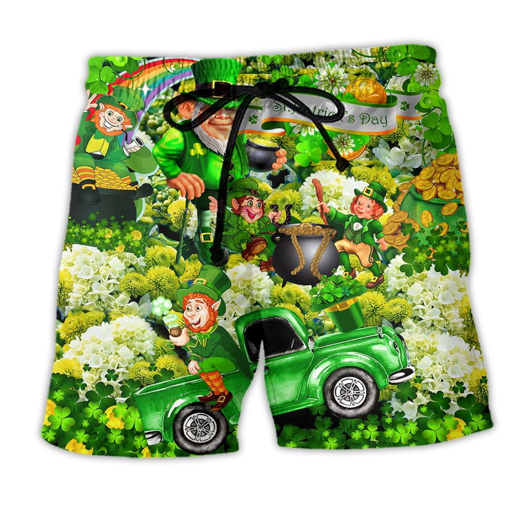 Irish Wish You A Happy Saint Patrick’s Day Green Trendy Aloha Hawaiian Beach Shorts Irish Wish You A Happy Saint Patrick’s Day Green Trendy Aloha Hawaiian Beach Shorts