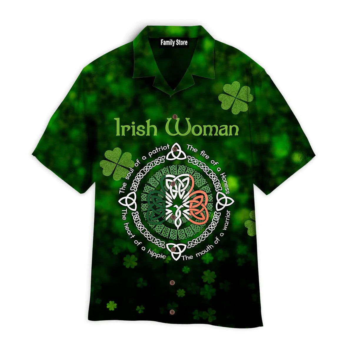 Irish Woman Happy St Patrick Hawaiian Shirts