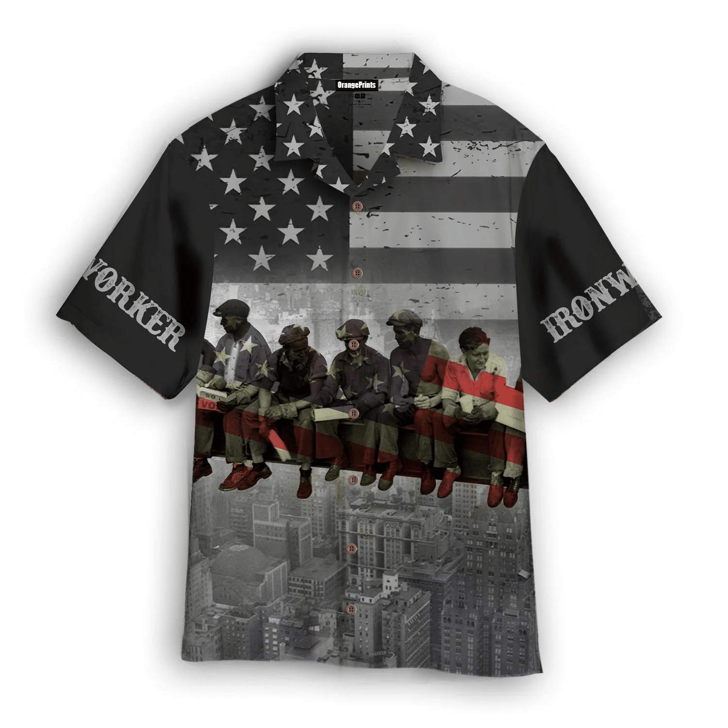 Ironworker American Flag Trendy Hawaiian Shirt
