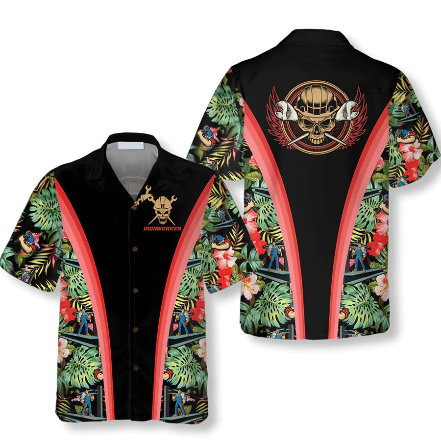Ironworker Tropical Trendy Hawaiian Shirt, Summer Trendy Hawaiian Shirt For Men And Women Ironworker Tropical Trendy Hawaiian Shirt, Summer Trendy Hawaiian Shirt For Men And Women