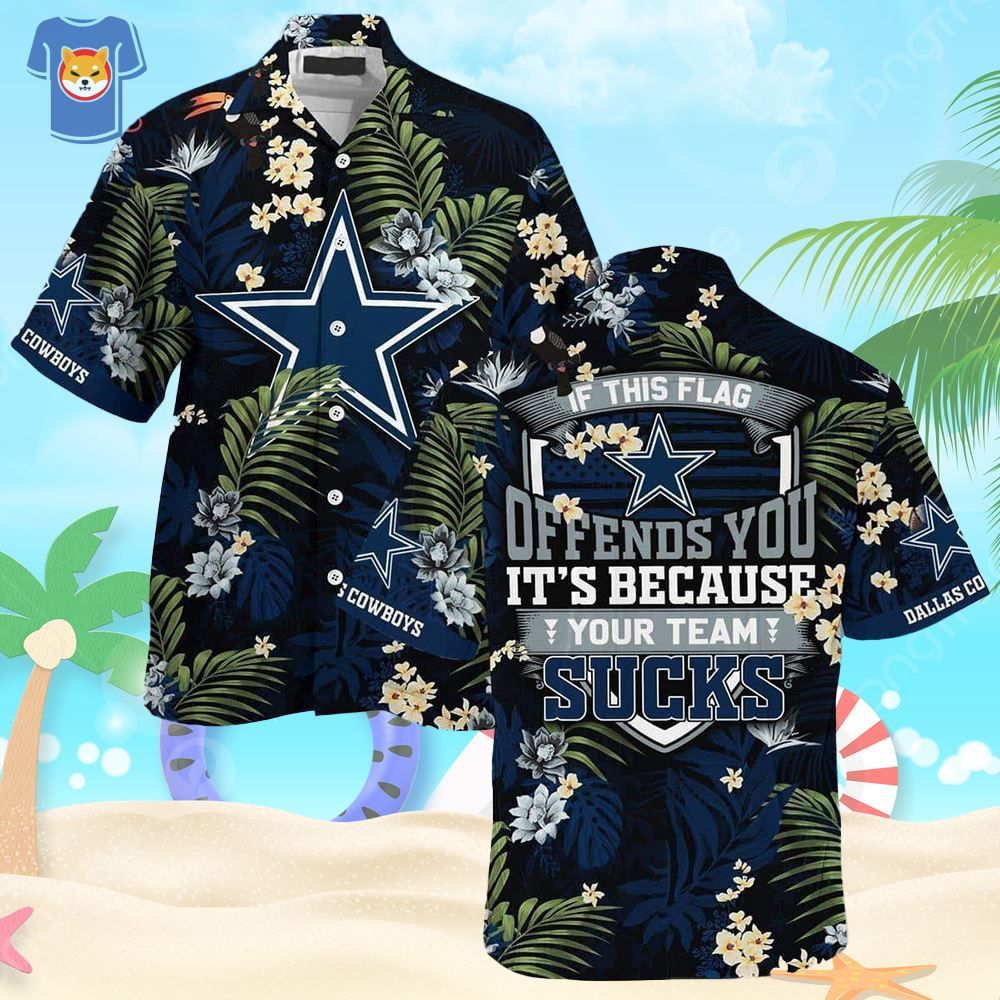 Island Pattern Dallas Cowboys Hawaiian Best Beach Getaway Shirt