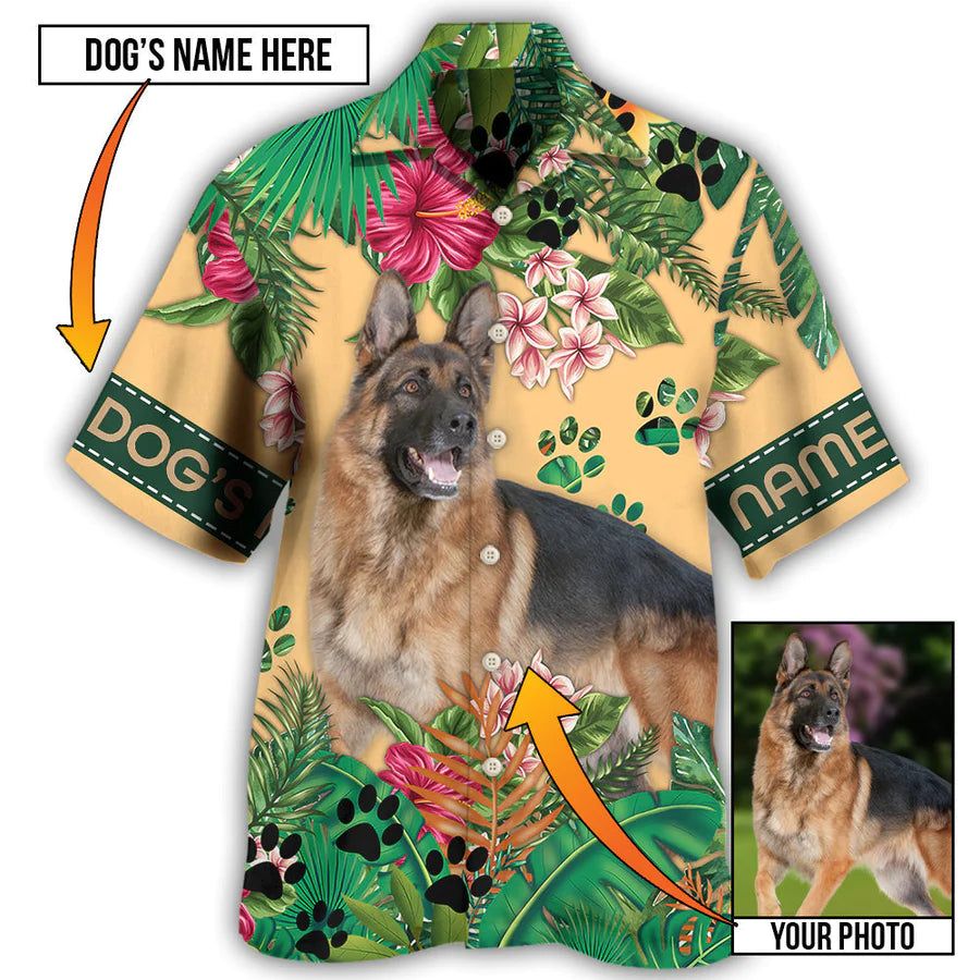 Island Paws: German Shepherd Customized Hawaiian Shirt Island Paws: German Shepherd Customized Hawaiian Shirt