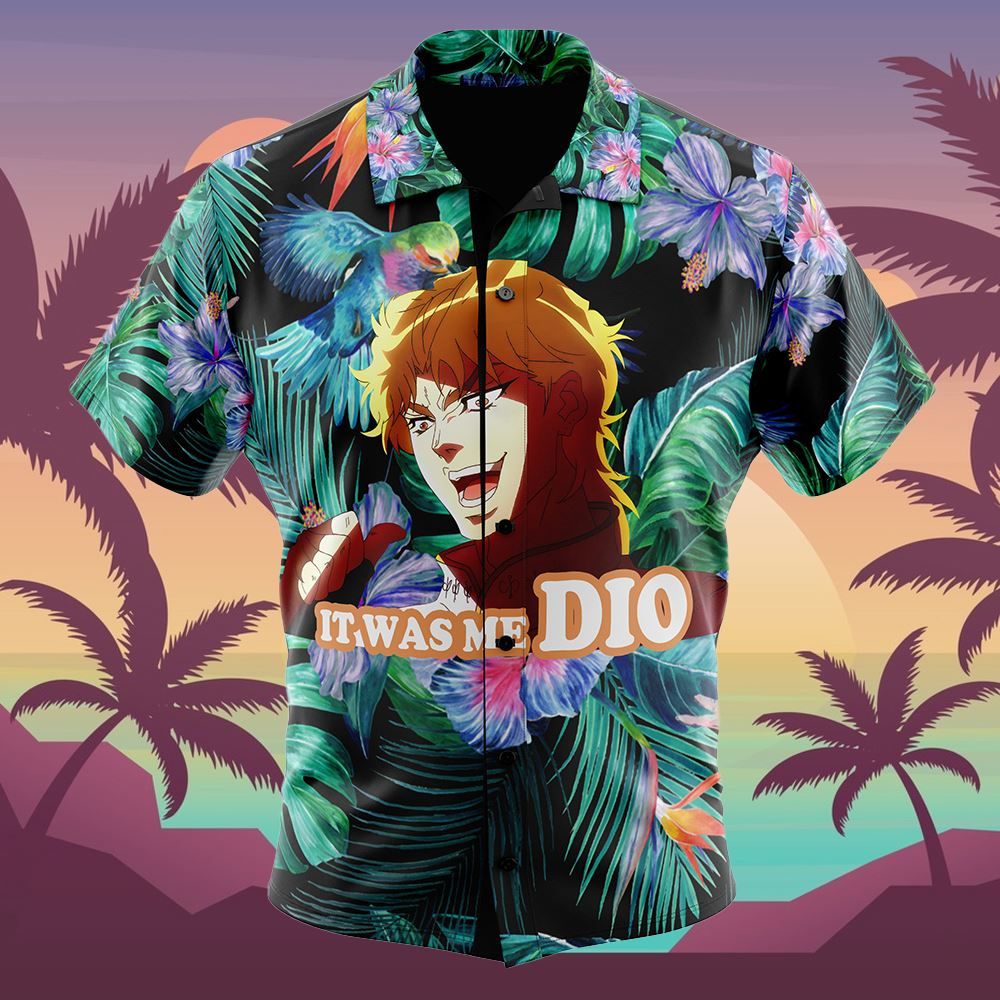 It Was Me Dio Jojos Bizarre Adventure Button Up Hawaiian Shirt