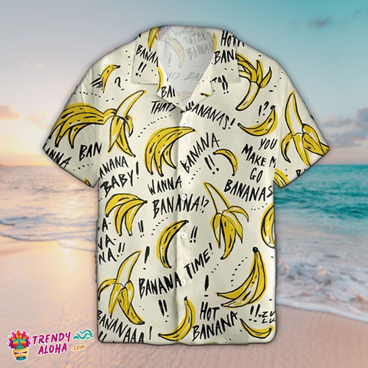 It’s Banana Time Custom Unisex Hawaiian Aloha Short Sleeve Shirt
