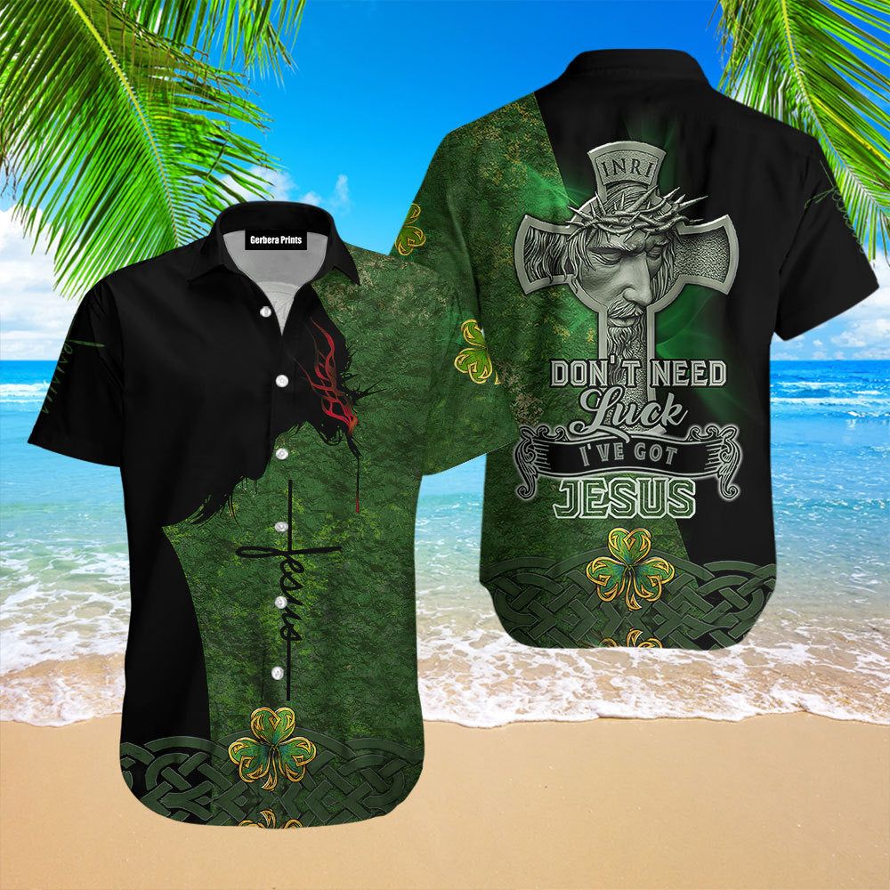 I’Ve Got Jesus Irish St Patrick’s Day Aloha Hawaiian Shirts For Men & For Women |