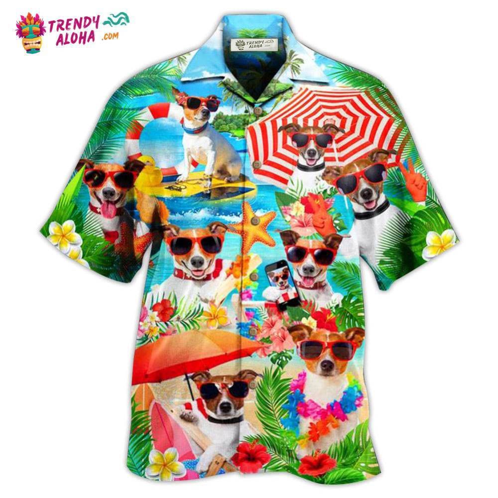 Jack Russell Terrier Dog Love Beach Hawaiian Shirt – Trendy Aloha Jack Russell Terrier Dog Love Beach Hawaiian Shirt – Trendy Aloha