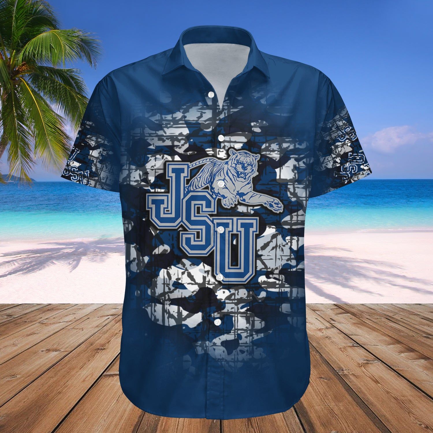 Jackson State Tigers Hawaii Shirt Camouflage Vintage – NCAA