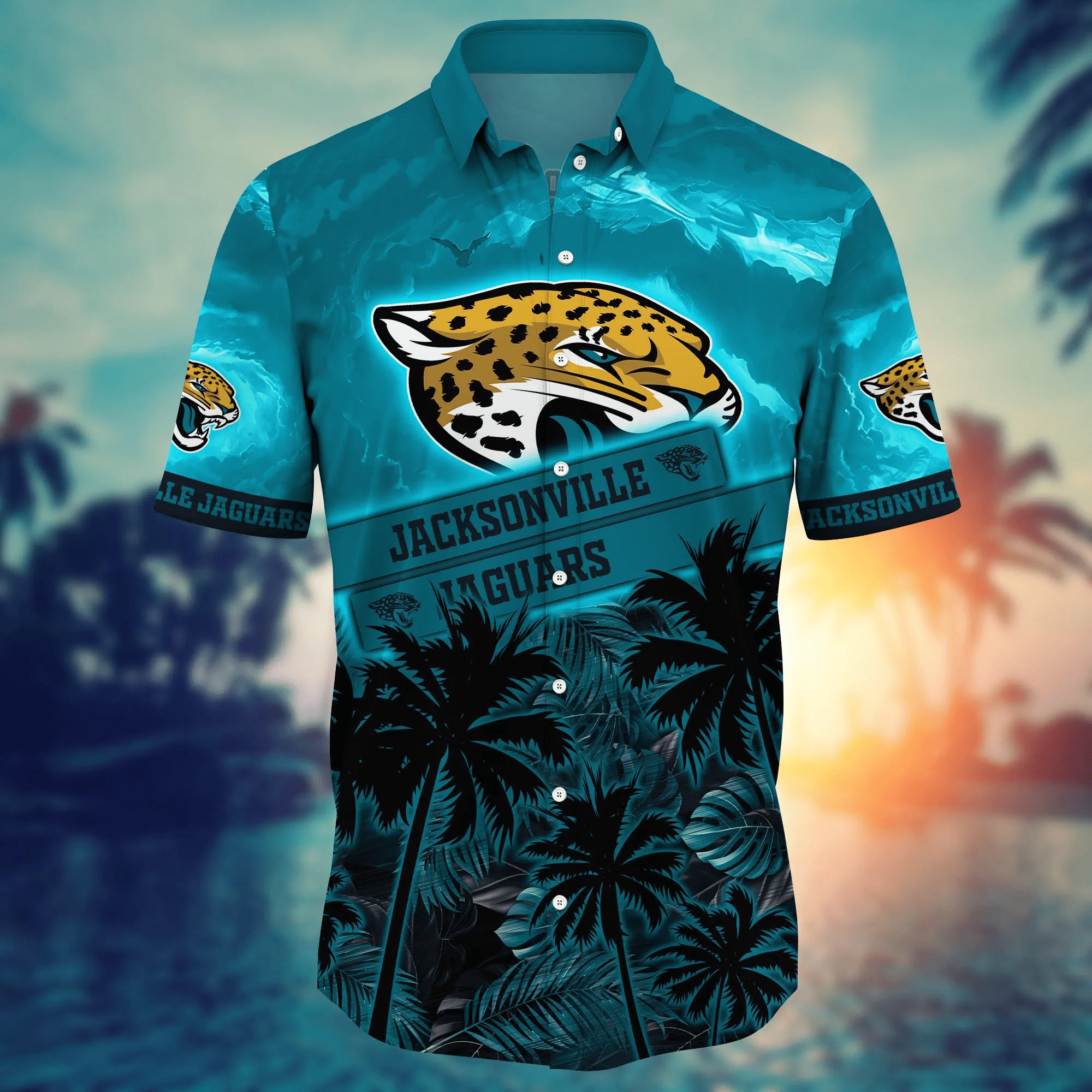 Jacksonville Jaguars NFL Hawaiian Shirt Evening Strollstime Aloha Shirt
