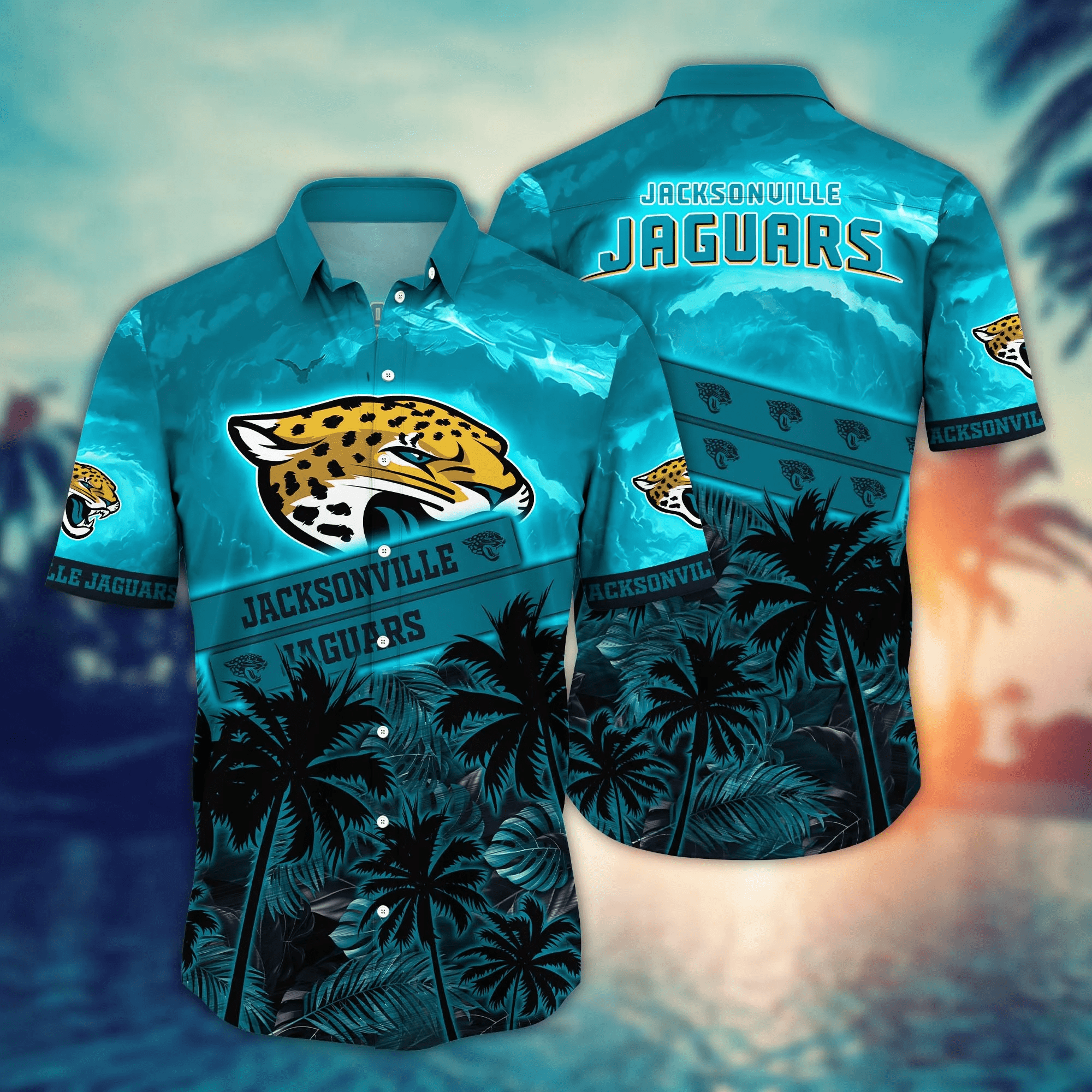 Jacksonville Jaguars NFL Hawaiian Shirt Evening Strollstime Aloha Shirt