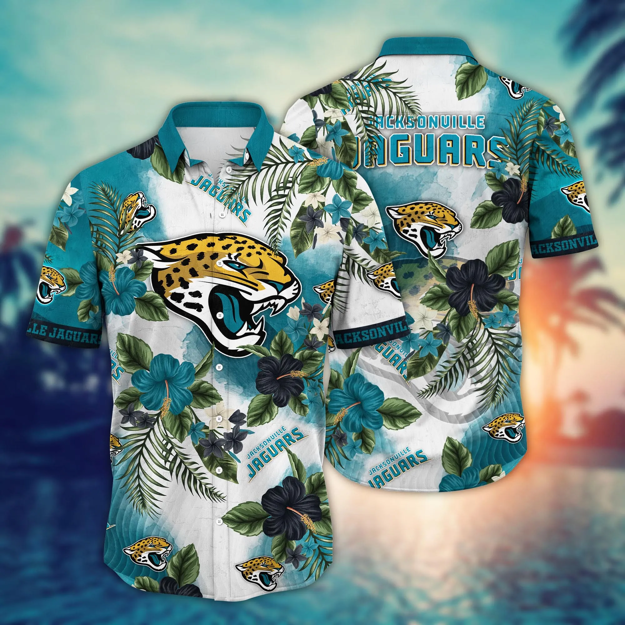 Jacksonville Jaguars NFL Hawaiian Shirt Ice-Cold Drinkstime Aloha Shirt