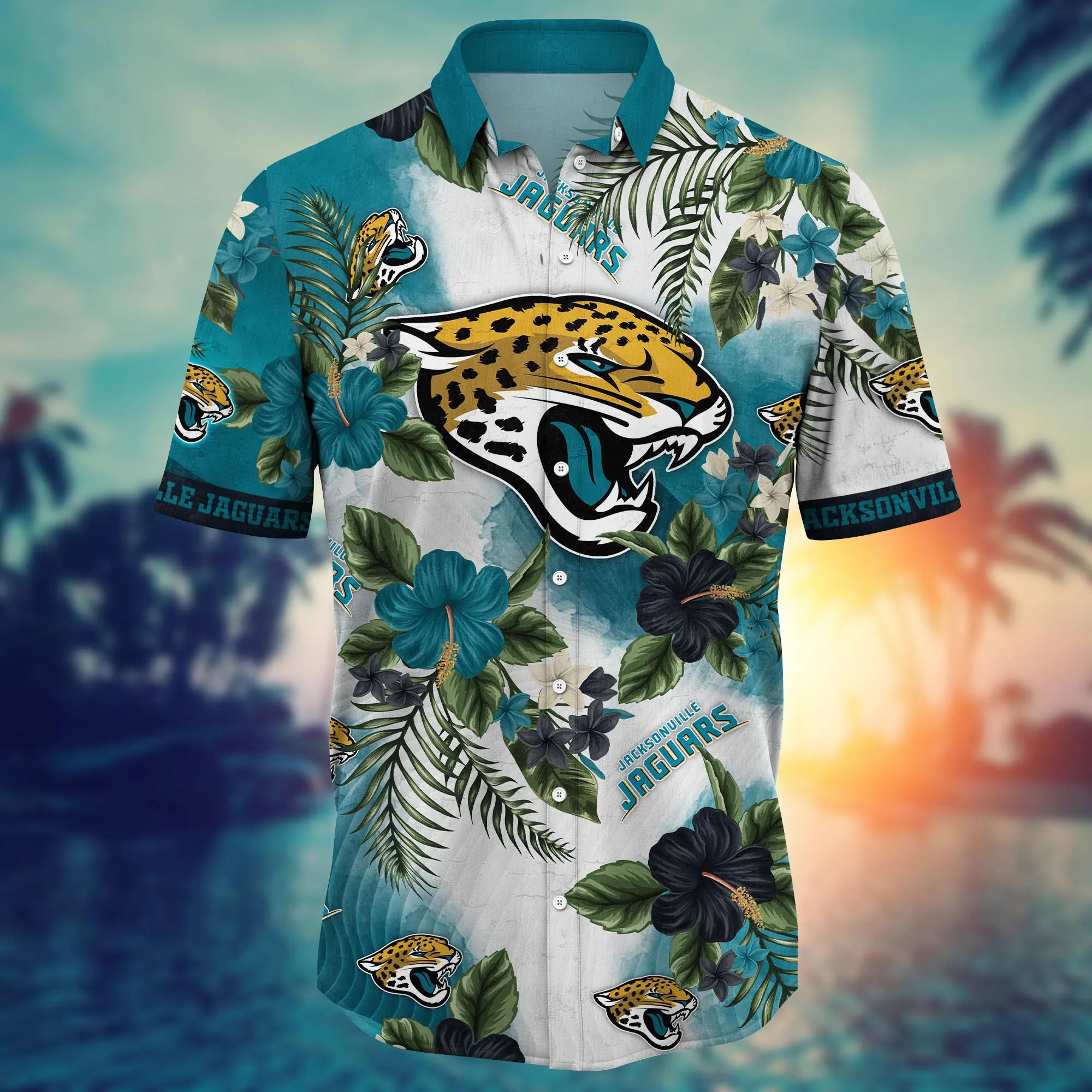 Jacksonville Jaguars NFL Hawaiian Shirt Ice-Cold Drinkstime Aloha Shirt