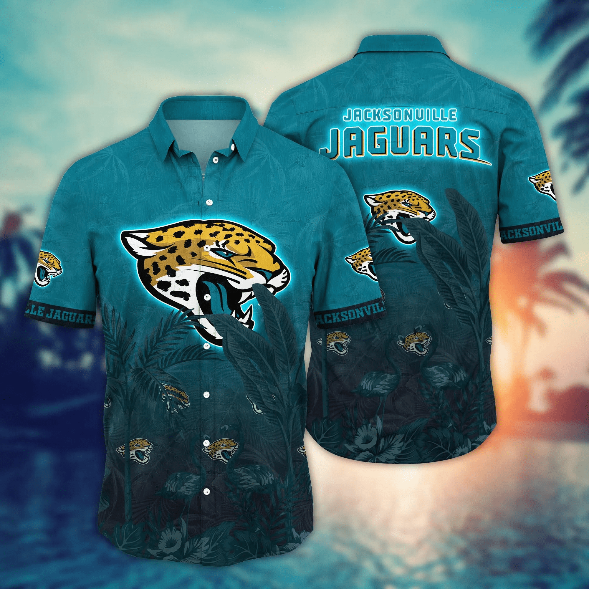 Jacksonville Jaguars NFL Hawaiian Shirt Starry Nightstime Aloha Shirt