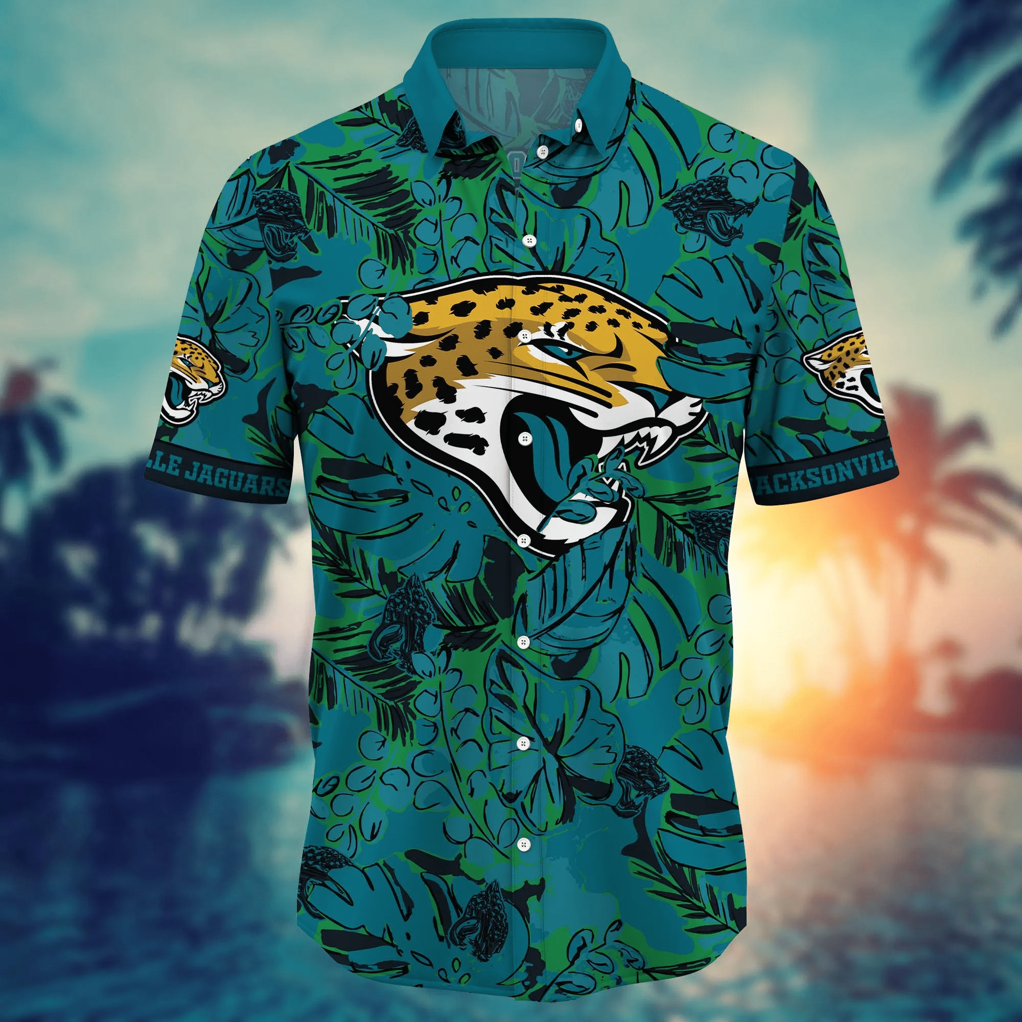 Jacksonville Jaguars NFL Hawaiian Shirt Summer Nights Aloha Shirt