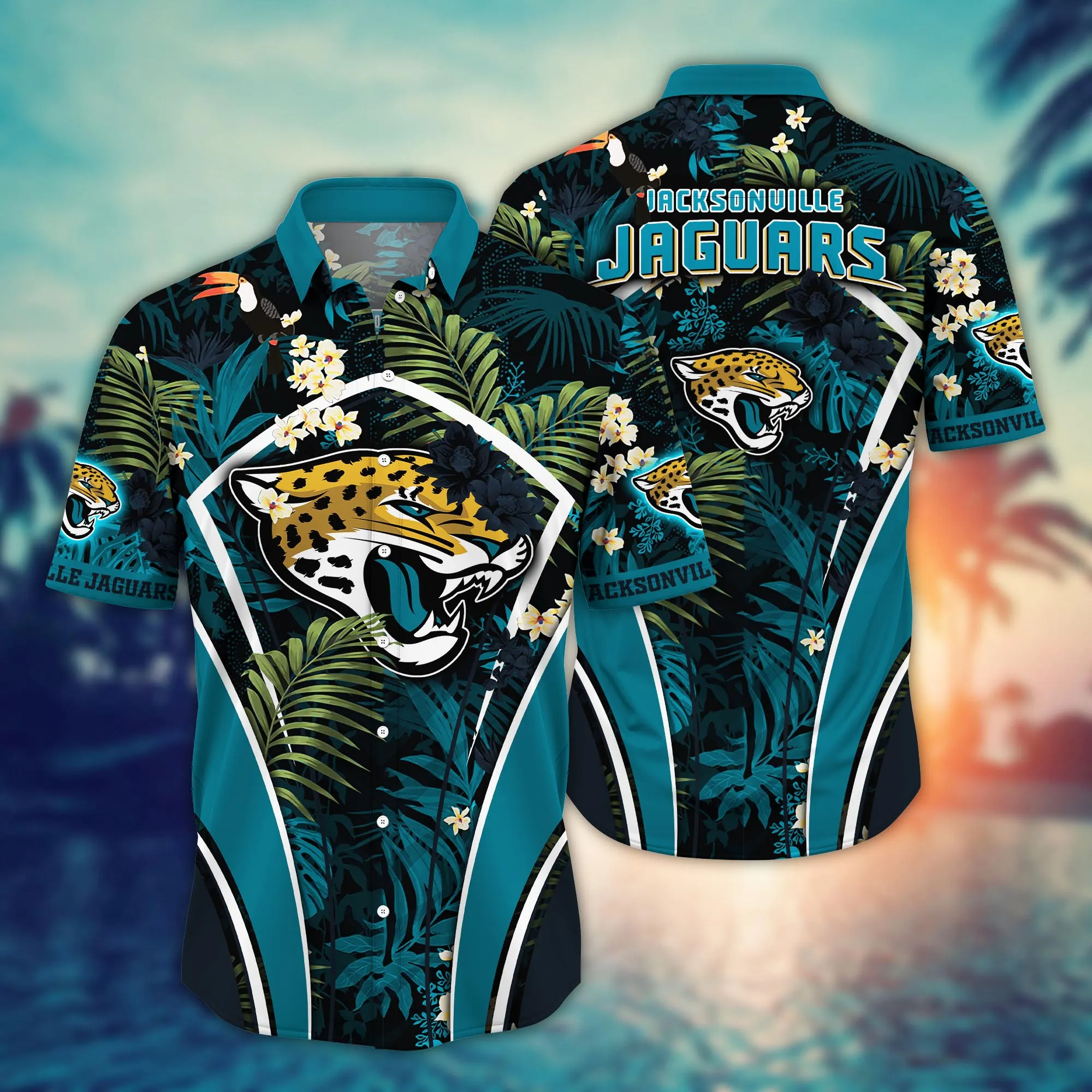 Jacksonville Jaguars NFL Hawaiian Shirt Sunning Aloha Shirt Jacksonville Jaguars NFL Hawaiian Shirt Sunning Aloha Shirt