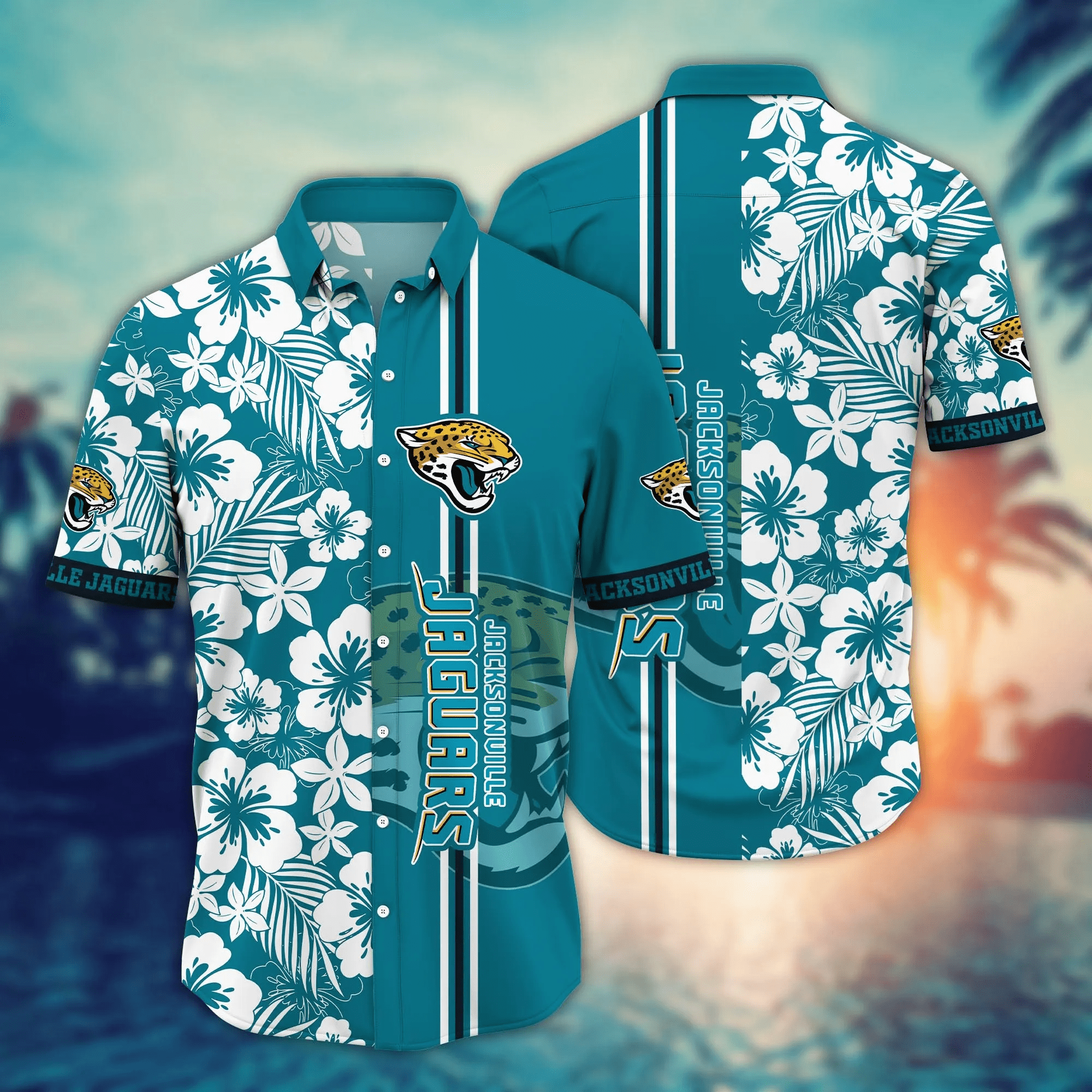 Jacksonville Jaguars NFL Hawaiian Shirt Warm Nightstime Aloha Shirt