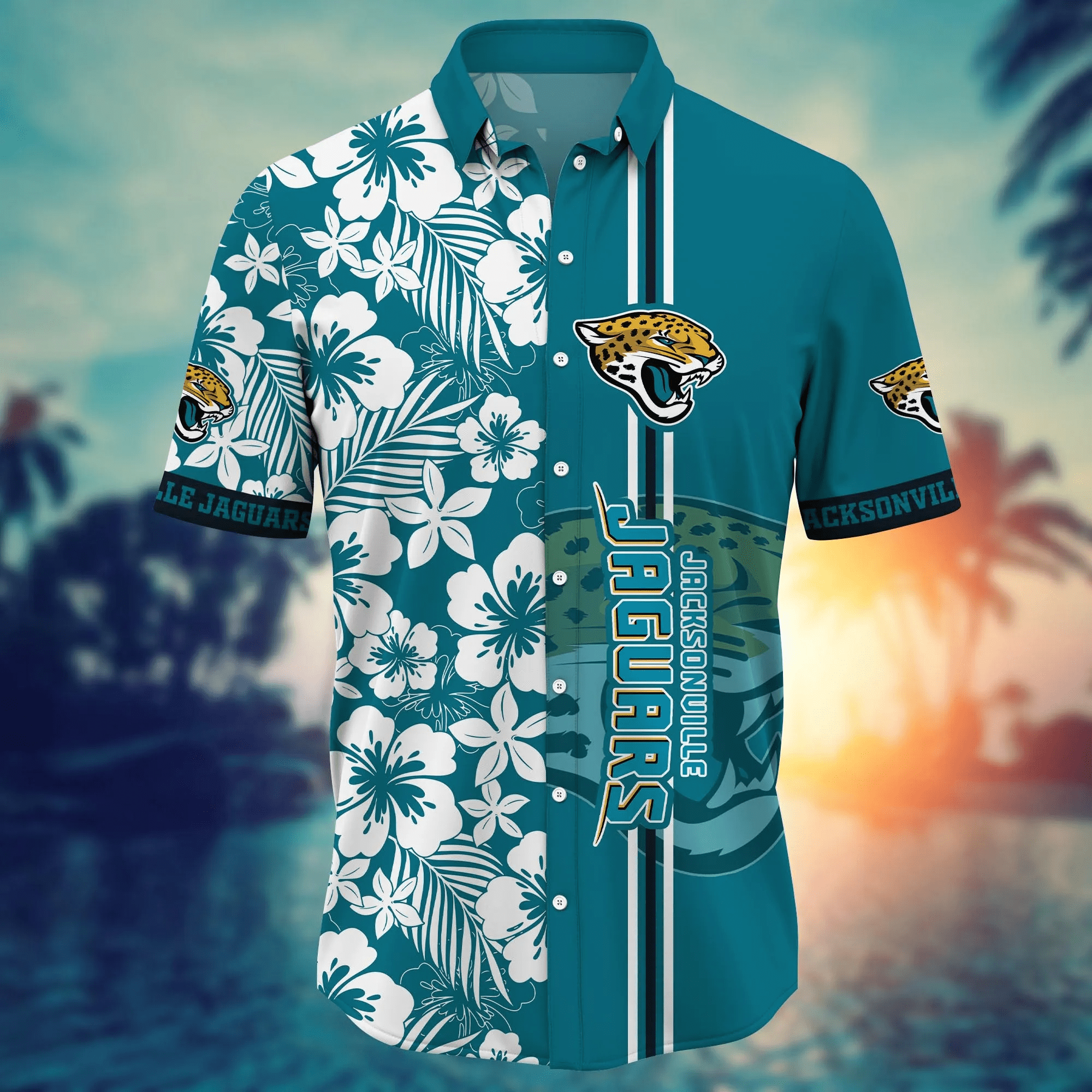 Jacksonville Jaguars NFL Hawaiian Shirt Warm Nightstime Aloha Shirt