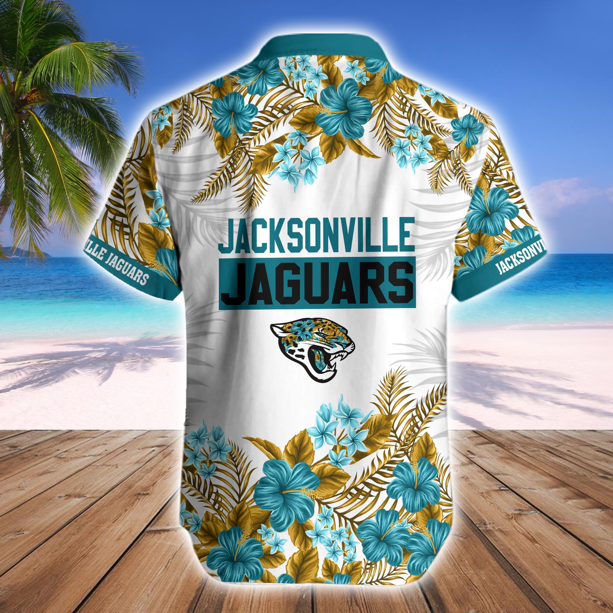 Jacksonville Jaguars Tropical Hawaiian Fan Shirt Shorts Jungle Combo