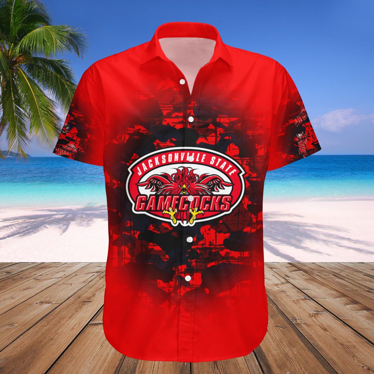 Jacksonville State Gamecocks Hawaii Shirt Camouflage Vintage – NCAA