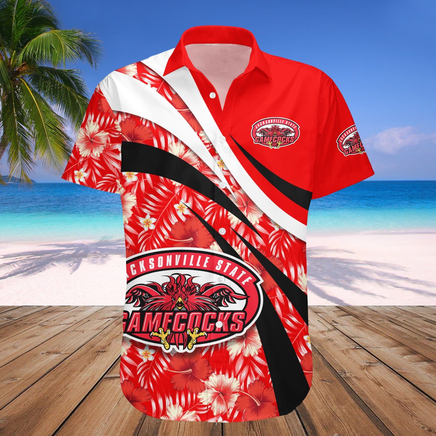 Jacksonville State Gamecocks Hawaii Shirt Hibiscus Sport Style – NCAA