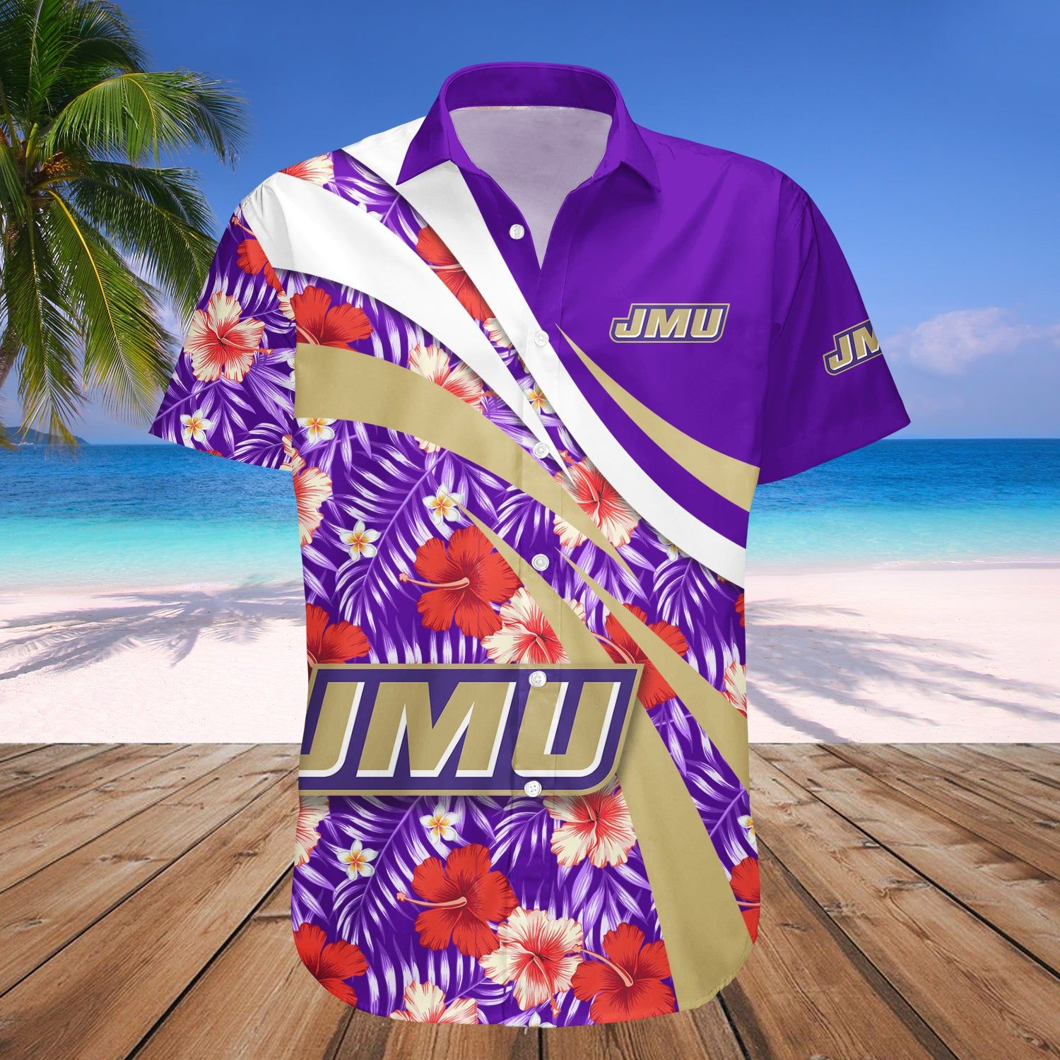 James Madison Dukes Hawaii Shirt Hibiscus Sport Style – NCAA