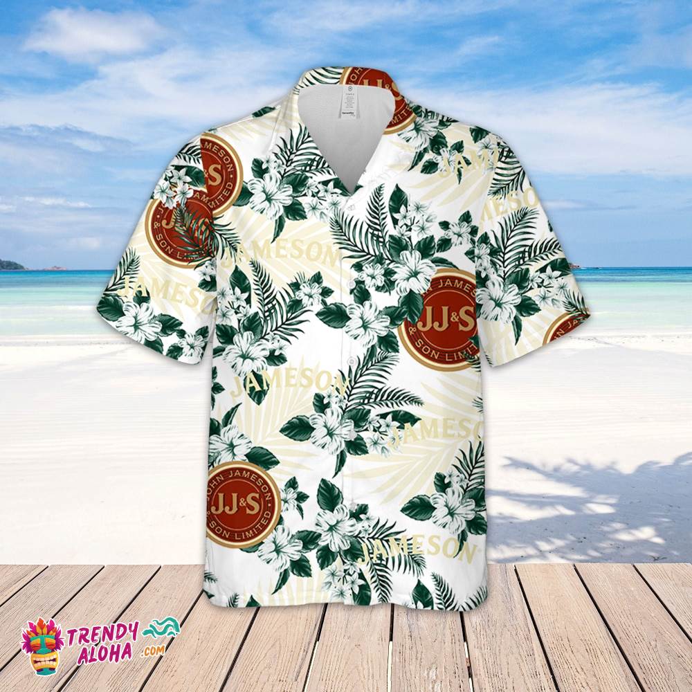 Jameson Hawaiian Flowers Pattern Shirt, Hawaiian Beer Lover Shirt, Classic Flowers Beer Aloha Shirt