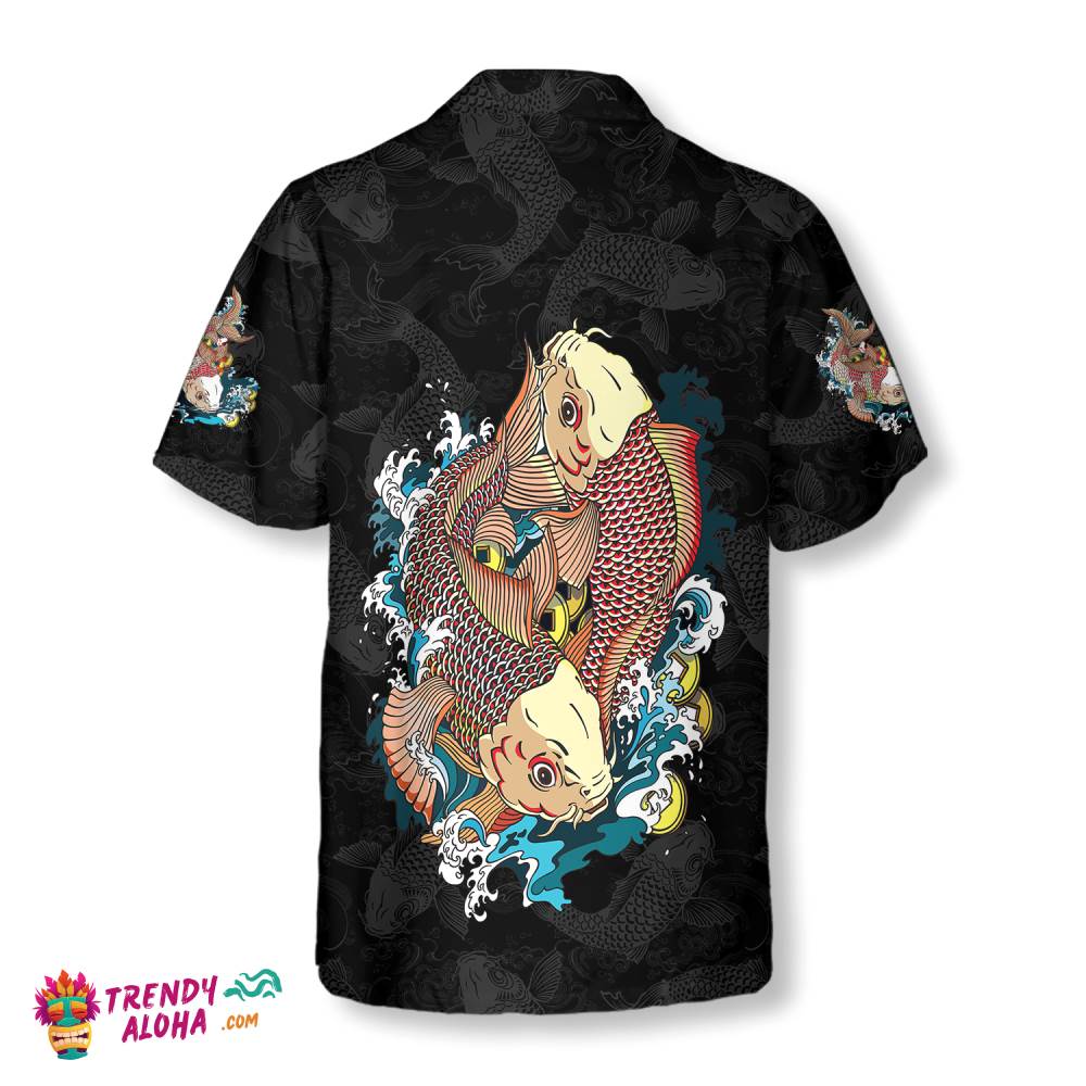 Japanese Carp Koi Gold Fishes Hawaiian Shirt