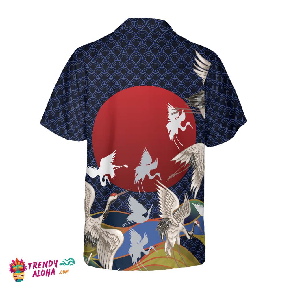 Japanese Cranes Hawaiian Shirt
