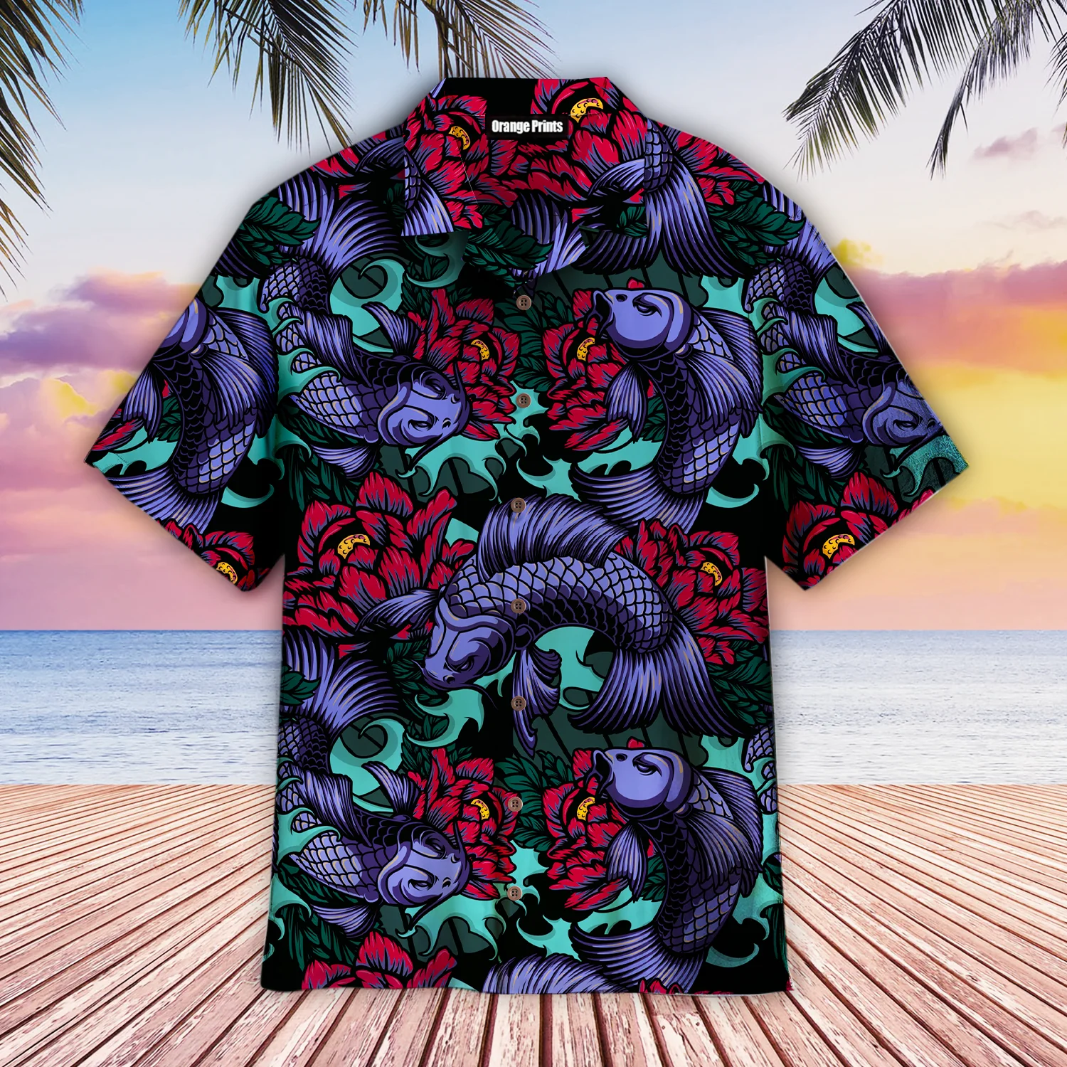 Japanese Koi Fish Hawaiian Shirt For Aloha Shirt