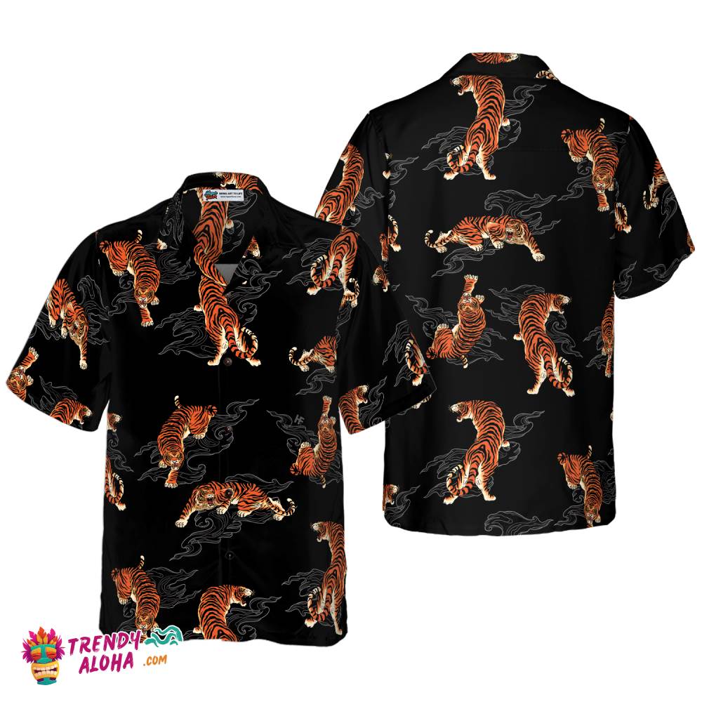 Japanese Tiger Shirt For Men Hawaiian Shirt