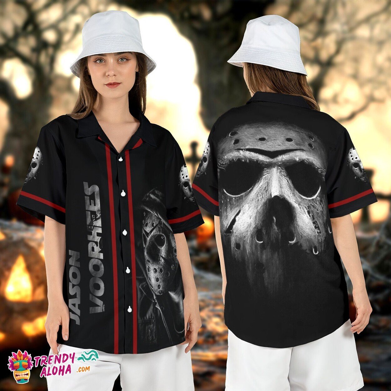 Jason Voorhees Friday 13th Horror Halloween Character Hawaii Top