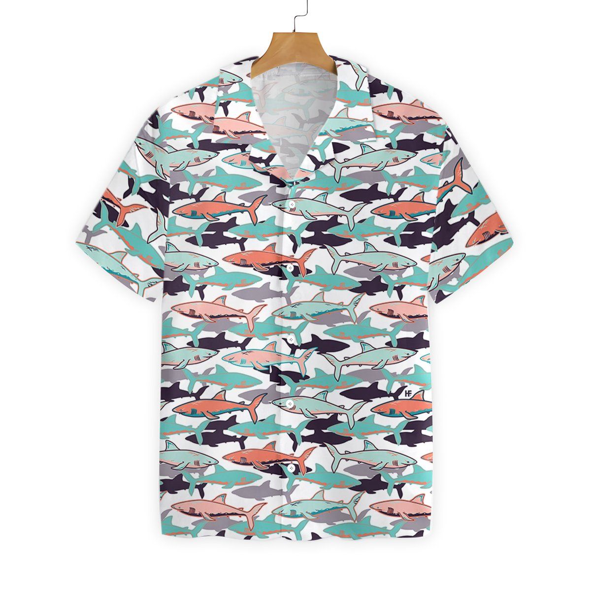 Jawsome Paradise: Shark-inspired Hawaiian Shirt Jawsome Paradise: Shark-inspired Hawaiian Shirt